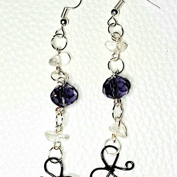 HandMade U CreateReal Crystal Gemstone Bow Earring - Picture 9 of 16